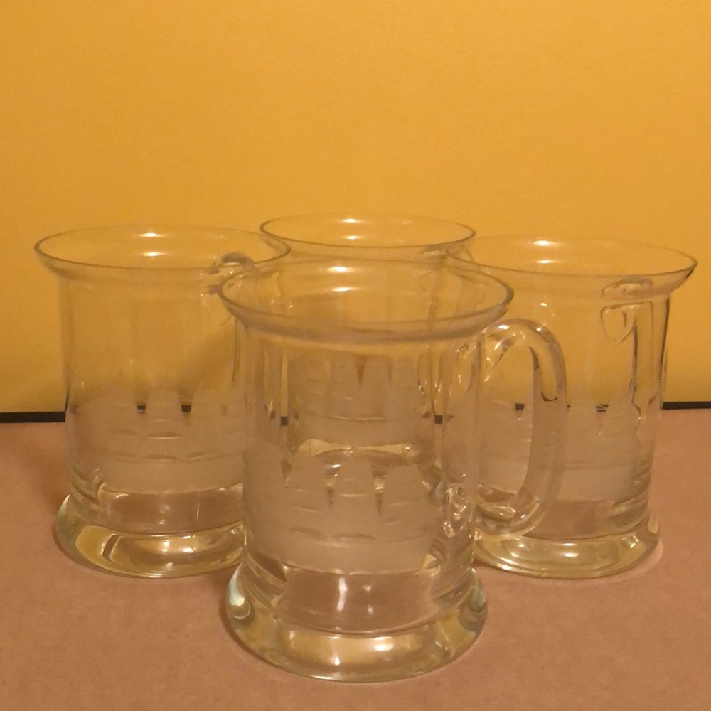 Crystal Beer Mug - Etched Clipper Design